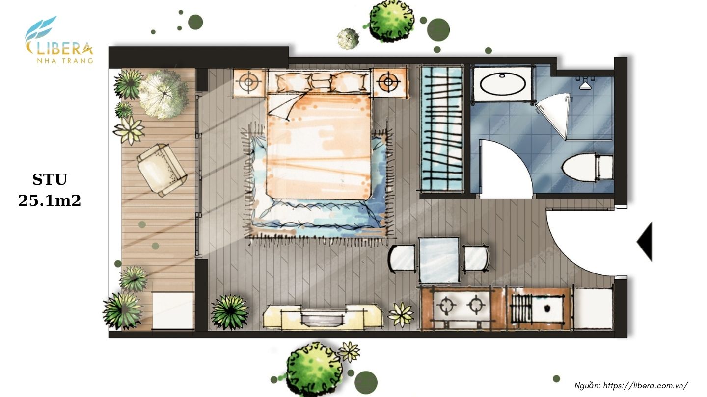 Thiết Kế Căn Hộ The Libera Nha Trang Loại Studio