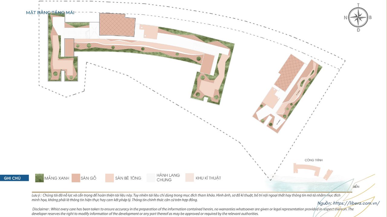 Mặt Bằng Tầng Mái Toà The Sanhome Libera Nha Trang