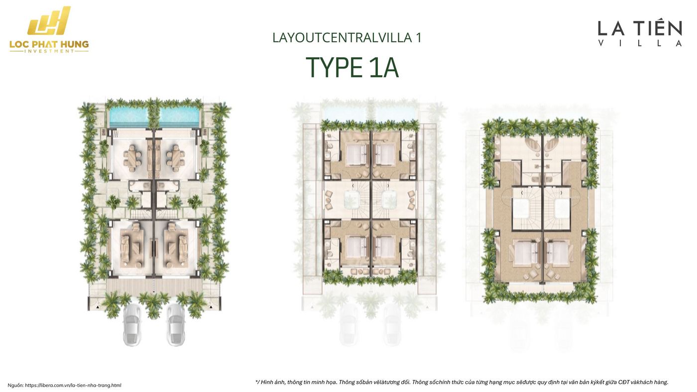 Layout Central Villa 1 Type 1a La Tien Nha Trang