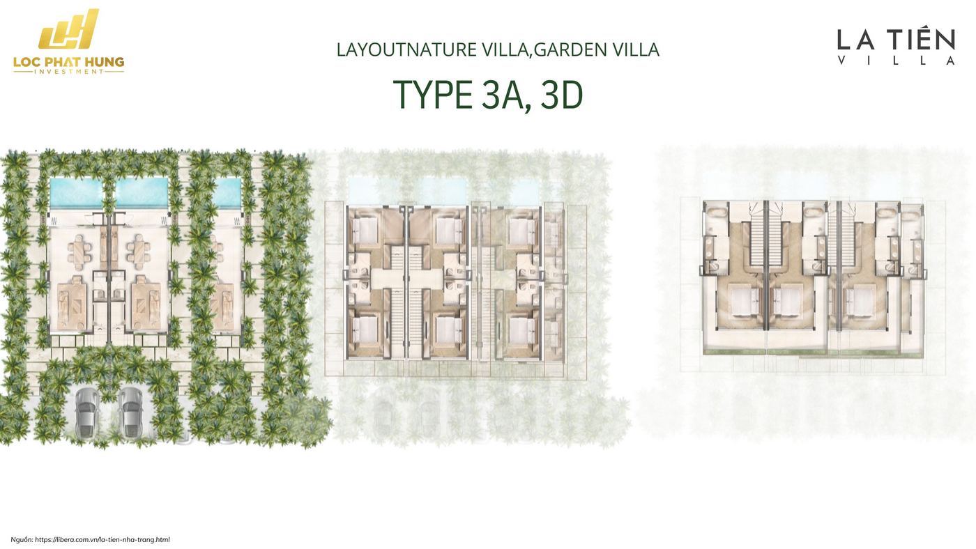 Layout Nature Garden Villa Type 3a 3d La Tien Nha Trang