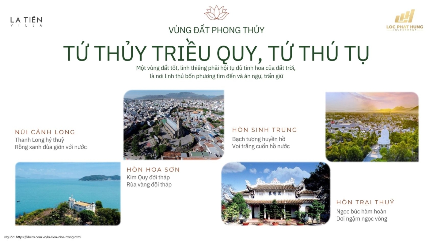Sơ đồ thế đất "Tứ Thú Tụ" độc đáo tại vị trí La Tiên Nha Trang