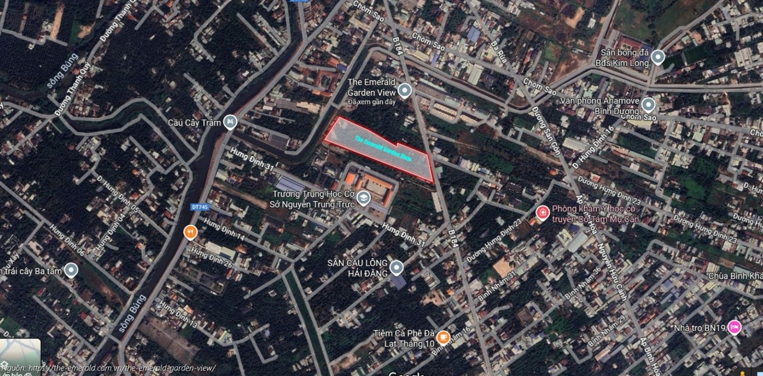 Vị trí dự án The Emerald Garden View ngay mặt tiền Nguyễn Chí Thanh