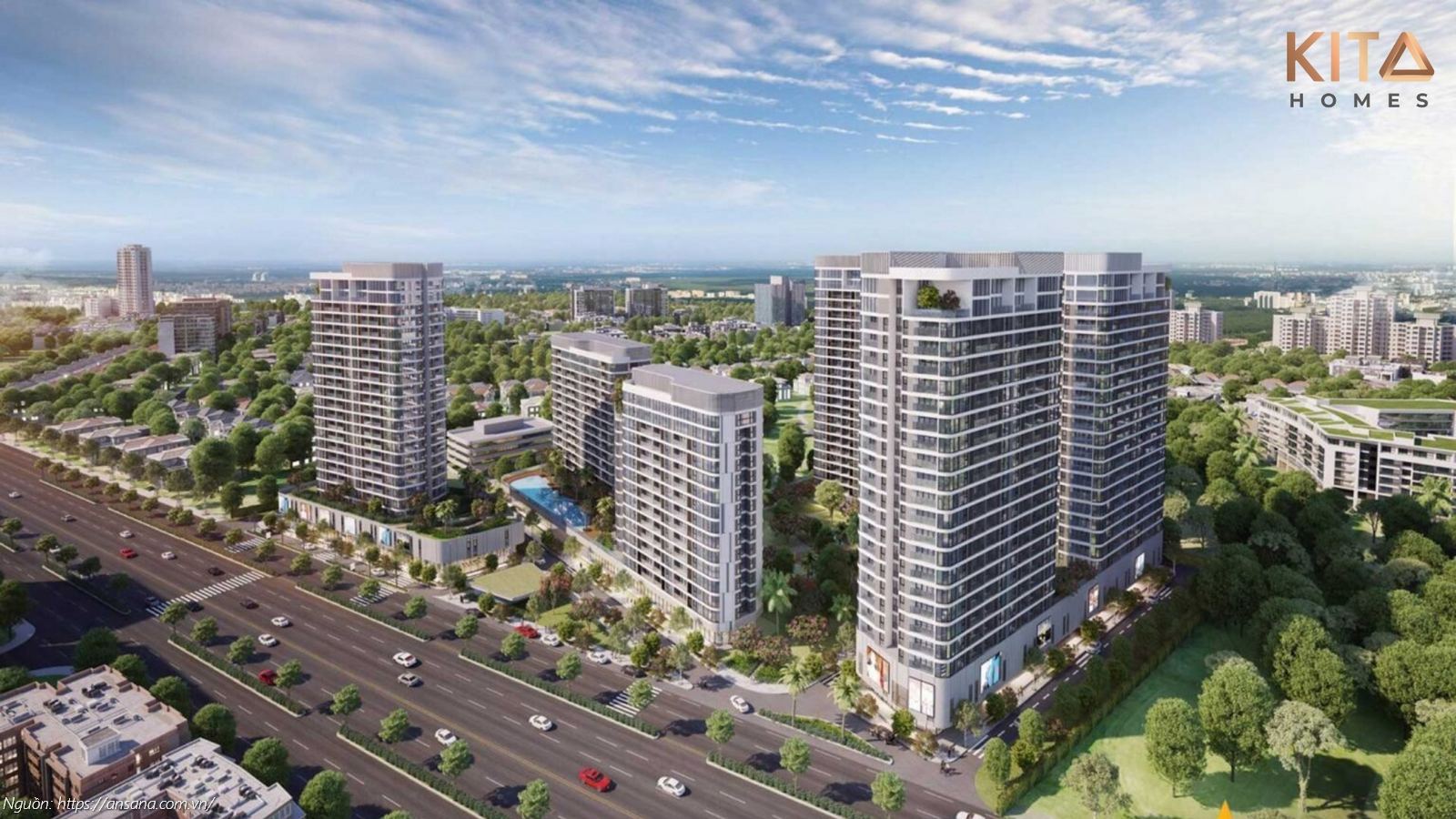 Phối Cảnh Tổng Thể Ban Ngày Căn Hộ Chung Cư Ansana By Kita