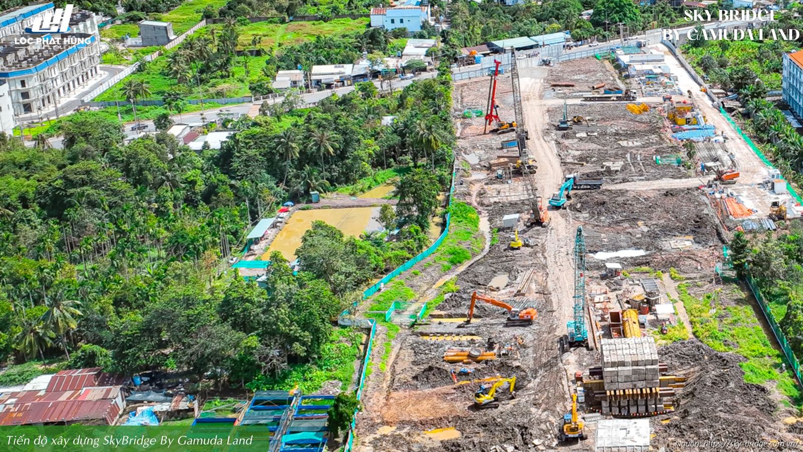 Hình ảnh thực tế cập nhật tiến độ xây dựng dự án căn hộ Sky Bridge Gamuda Land mới nhất