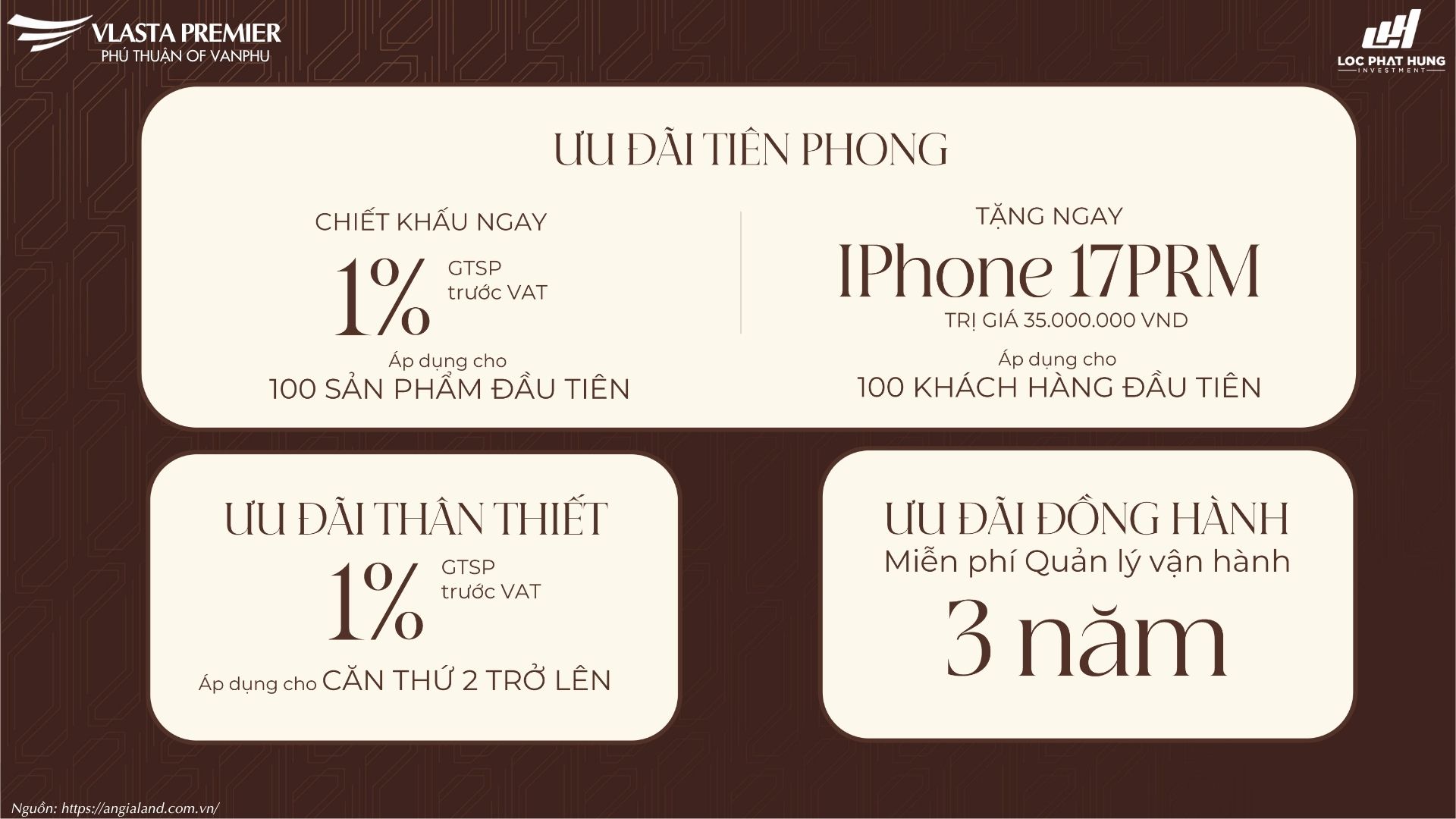 Chính sách bán hàng Vlasta Premier 2026