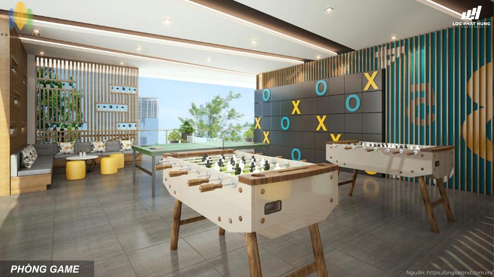 Khu vực giải trí và phòng Game hiện đại cho cư dân Palm River Quận 2
