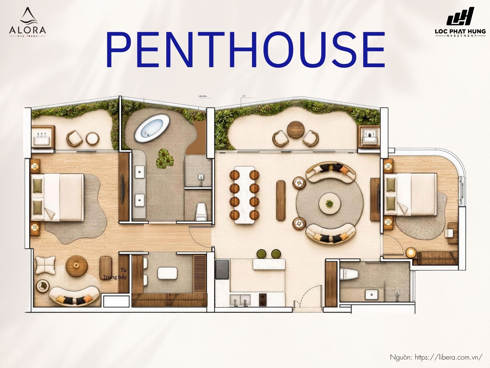 Thiết Kế Chi Tiết Dự Án Căn Hộ Penthouse Alora Nha Trang